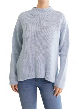 Maglione tinta unita collo alto 